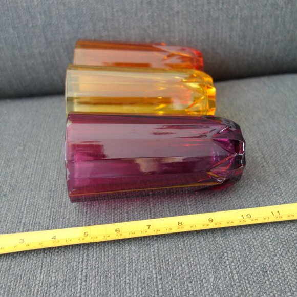 Set of Three(3) Colored Glasses - Picture 3 of 9
